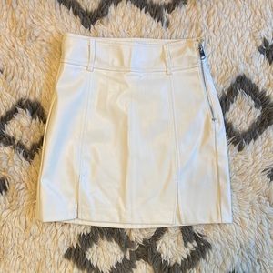 Bershka Faux Leather Mini Skirt